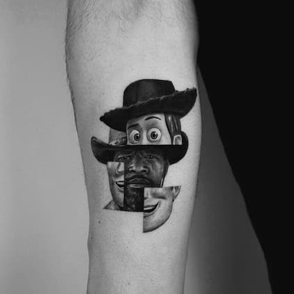 Tattoo Toy Story detalle muy alto