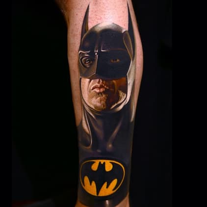 Tattoo Batman realista