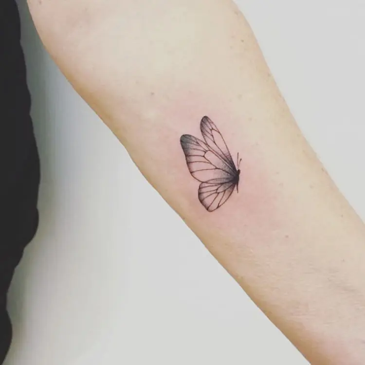 Tatuaje mariposa con sombra